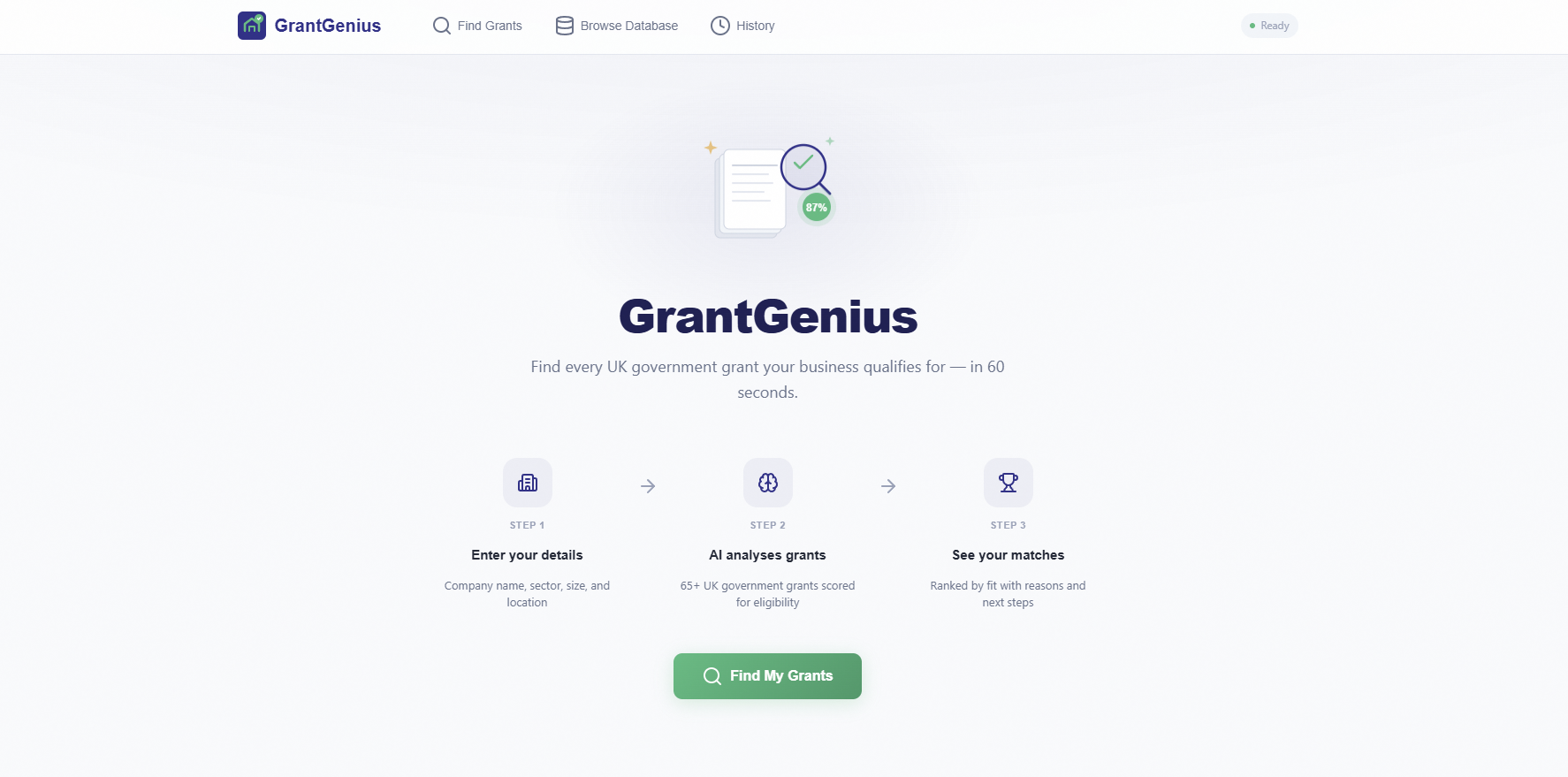 GrantGenius screenshot