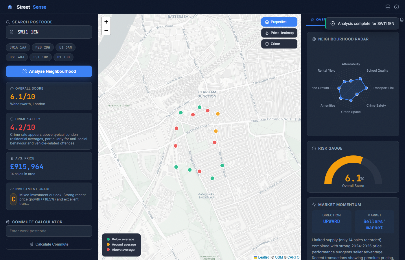 StreetSense screenshot